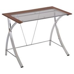 Writing Desk in Chrome & Natural