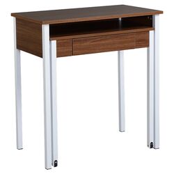 Compact Retractable Desk in Walnut