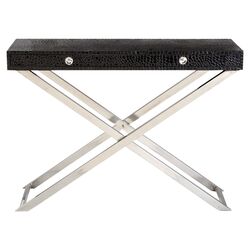 Console Table in Black & Chrome