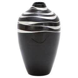 Lacquer Vase in Black & White