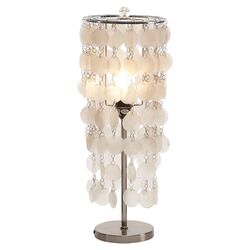 Darrion Table Lamp in Silver & Cream (Set of 2)