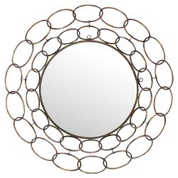Chain Wall Mirror in Brown