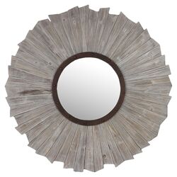 Wooden Mirror in Grey