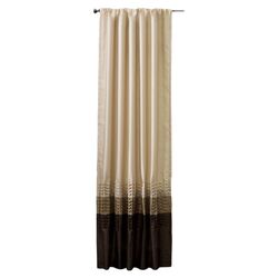 Mia Curtain Panel in Taupe & Chocolate (Set of 2)