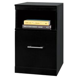 Office 1 Drawer Rolling File Cabinet in Onyx