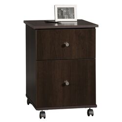 Rolling 2 Drawer File Cabinet in Cinnamon Cherry