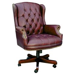 Traditional Series High-Back Office Chair in Oxblood