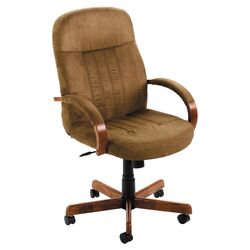 Executive High-Back Microfiber Chair in Cappuccino