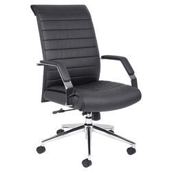 Buchanan High-Back Office Chair in Black with Arms