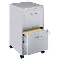 Home Office Mobile File Cabinet in Silver