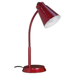 Large Goose Neck Table Lamp in Met Red