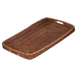 Wicker Oversized Bed Tray in Natural