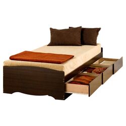 Sonoma Twin Extra Long Platform Storage Bed in Espresso