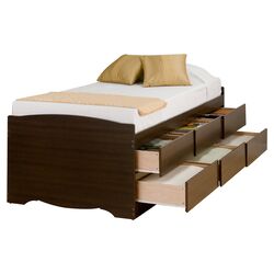 Sonoma 6 Drawer Twin Platform Storage Bed in Espresso