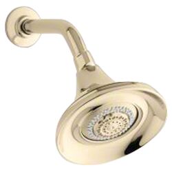 Forté Wall-Mount Showerhead in Vibrant French Gold