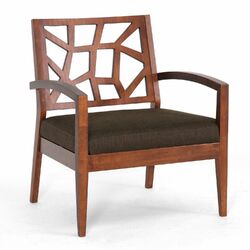 Jennifer Lounge Chair in Walnut & Dark Brown