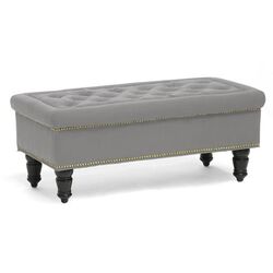 Whitby Tufted Ottoman in Beige