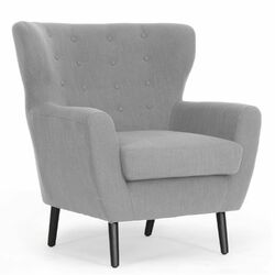 Cardiff Club Chair in Light Gray