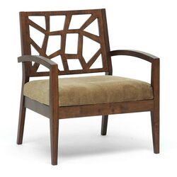Jennifer Lounge Chair in Beige & Brown