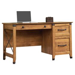 Registry Row Computer Desk in Amber Pine