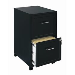 Home Office Rolling File Cabinet in Black