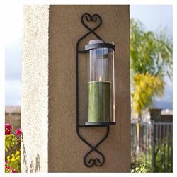 Clear Cylinder Wall Sconce in Black