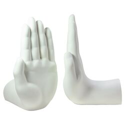Hand Stop Bookend (Set of 2)
