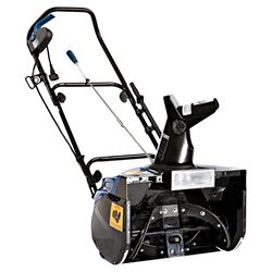 Electric Snow Thrower with Halogen Light in Black