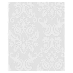 Paintable Damask Wallpaper in White