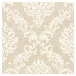 Zinc Sebastion Damask Wallpaper in Beige