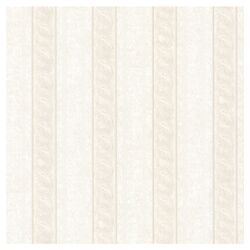 Juliette Montague Scroll Stripe Wallpaper in Off-White