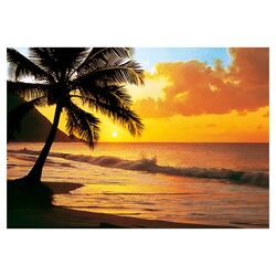 Ideal Decor Pacific Sunset 8 Panel Mural in Orange