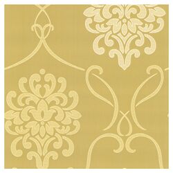 Accents Suzette Modern Damask Wallpaper in Light Green