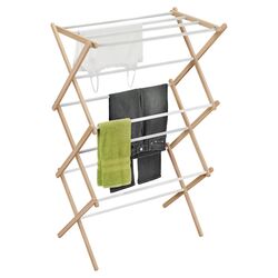 Accordion Drying Rack in White & Natural