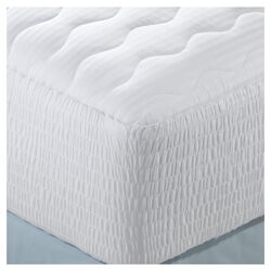 100% Pima Cotton Mattress Pad in White