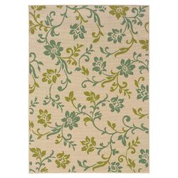 Carmoan Floral Ivory & Green Rug