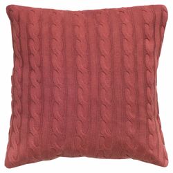 Cable Knit Closure Pillow in Paprika