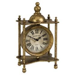 Claudette Iron Clock in Gold
