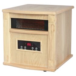 Gold 1,500 Watt Infrared Cabinet Portable Space Heater in Oak