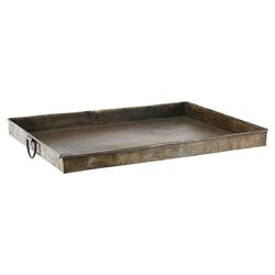Rectangular Serving Tray in Antique Brown