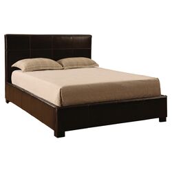 Lucca Storage Platform Upholstered Bed in Chocolate