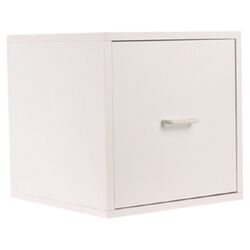 1 Drawer Storage Cube in White