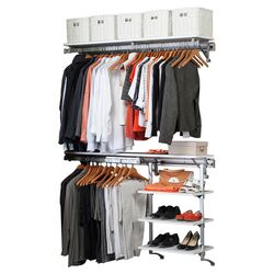 Arrange a Space Select Closet System in Polished Chrome