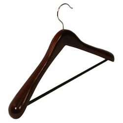 Wood Rib Bar Suit Hanger in Dark Walnut