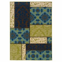 Aral Brown & Blue & Green Rug