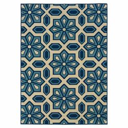 Aral Ivory & Blue Rug