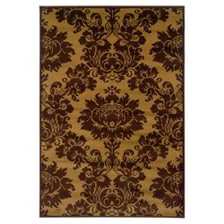 Traditional Yellow & Brown 5' x 8' Rug