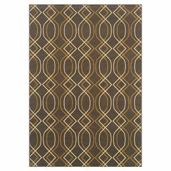 Starling Geometric Grey & Gold Rug