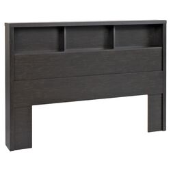 District Bookcase Headboard in Washed Black