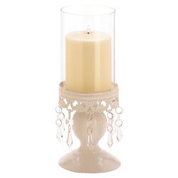 Drops of Crystal Candle Stand in White